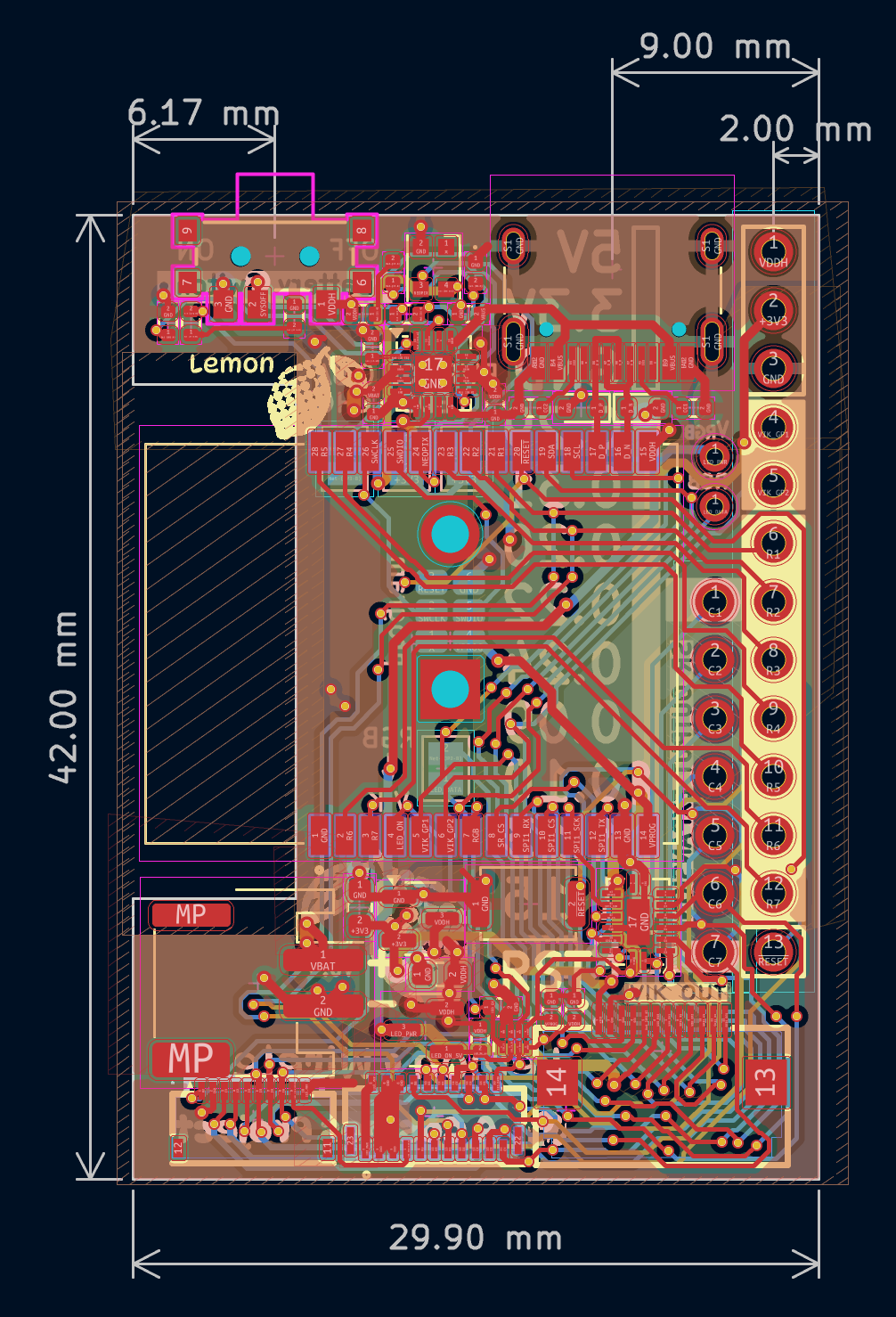 PCB Layout for Wireless Lemon